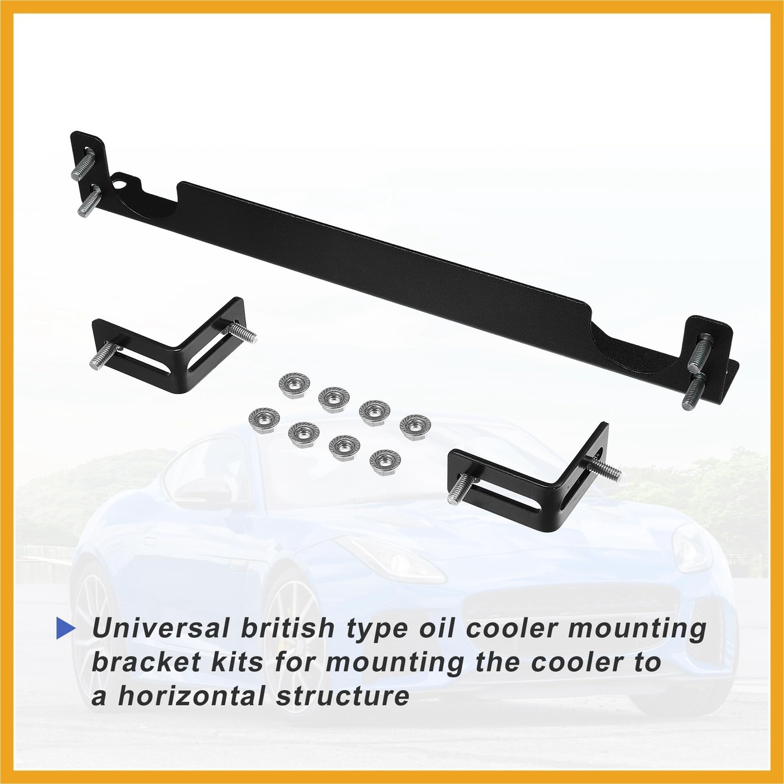 Universal Oil Cooler Mounting Bracket Kit 330mm Aluminum Alloy Engine Oil Coo…