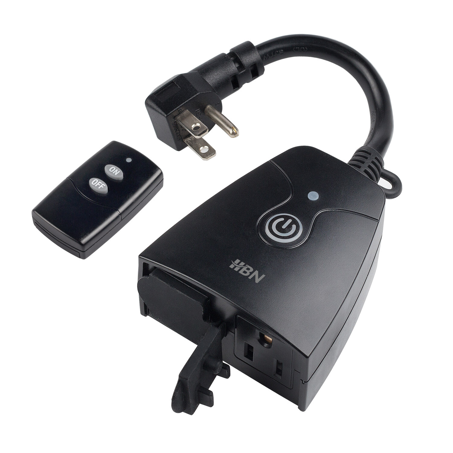 HBN Wireless Remote Control Electrical Outlet Switch 1Remote 1 Outlet Long Range
