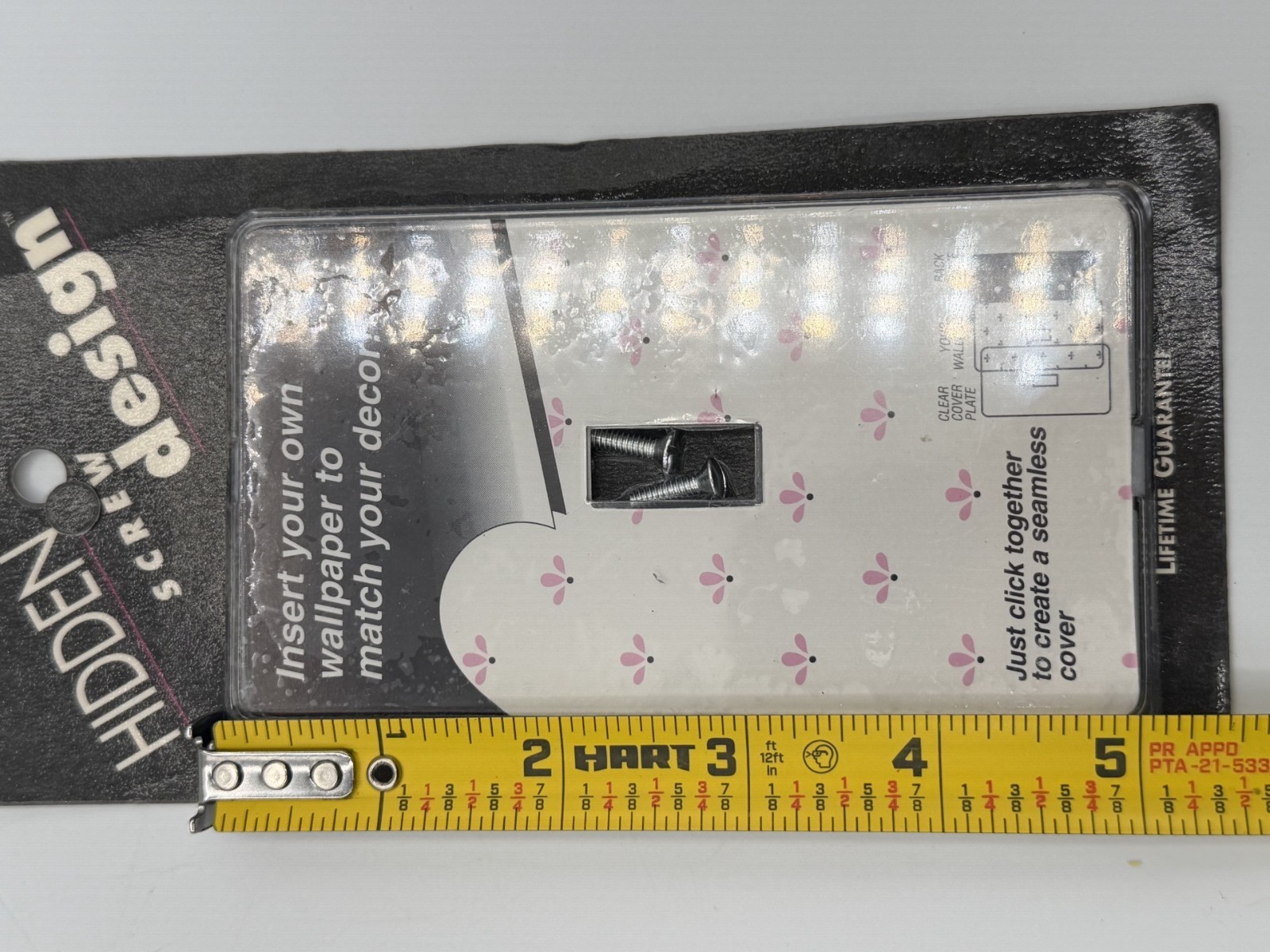 3 New Clear Single Light Switch Plates Hidden Screw Design Click Together