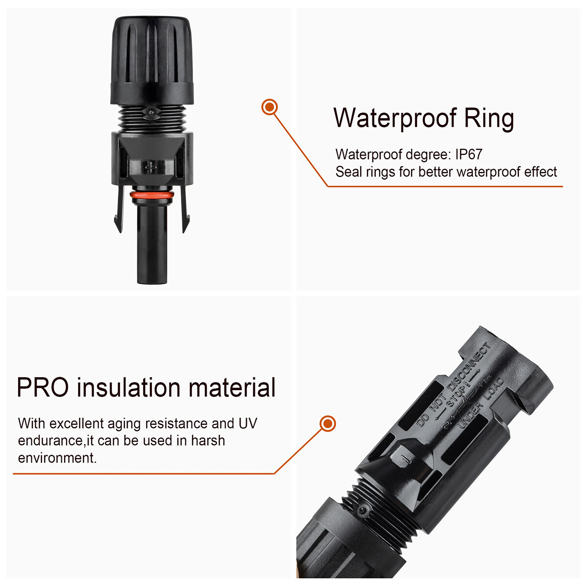 10/20/50/100/200 Pairs Male Female Solar Cable Connectors For DIY Solar Panel