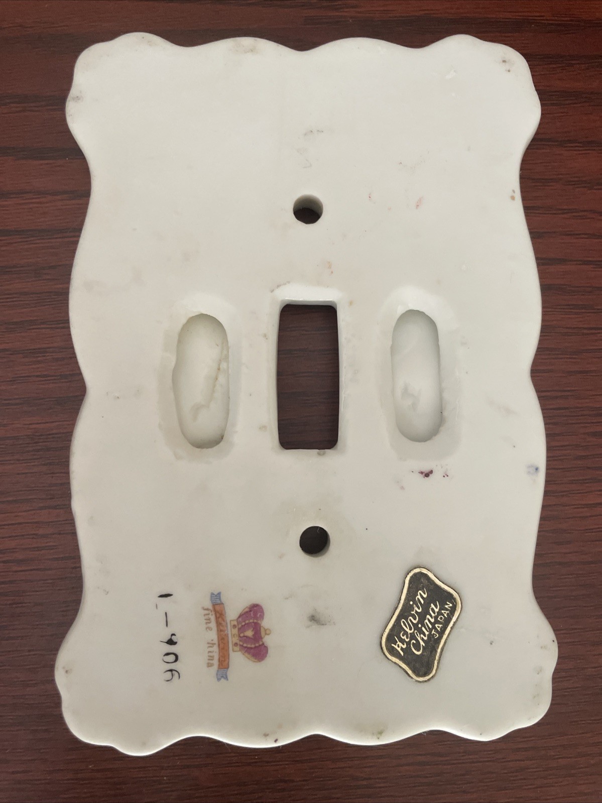 Kelvin China Hand Painted Wall Single Switch Plate Japan L-906