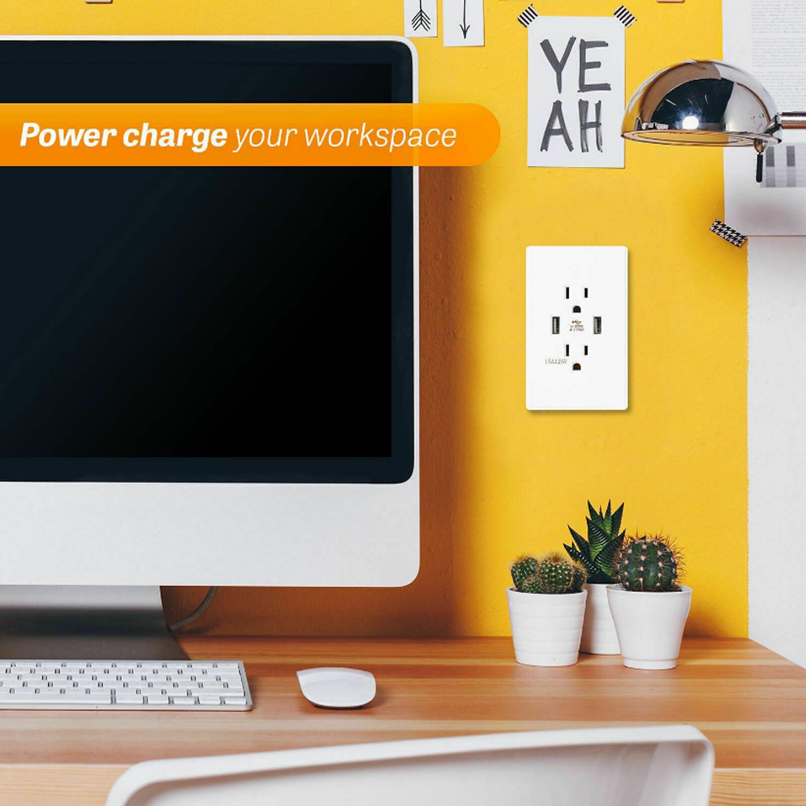 1-10PCS Dual USB Wall Outlet Charger Port Socket With 15A Electrical Receptacles