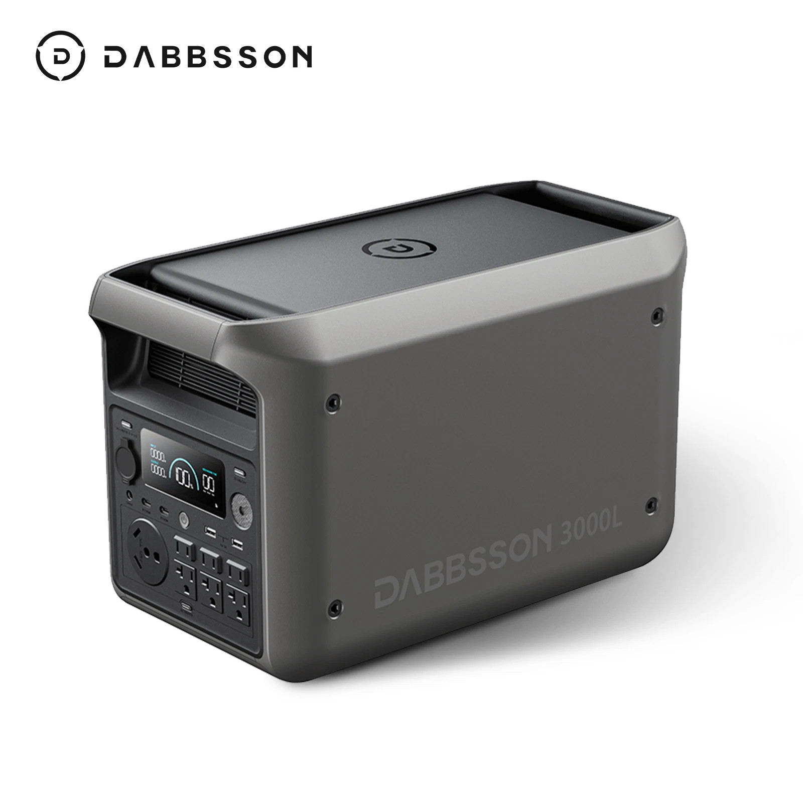 DABBSSON 3072Wh Solar Generator, Semi-Solid LiFePO4, 3000W AC 3000L