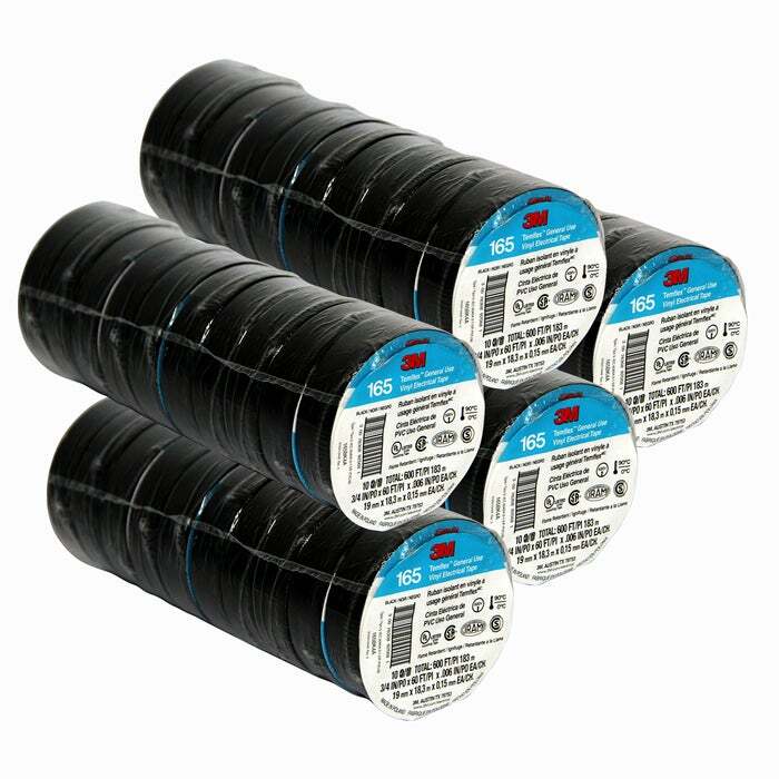 100 3M 1700 Temflex Insulated Vinyl Black Electrical Tape 3/4″ x 60′ FT