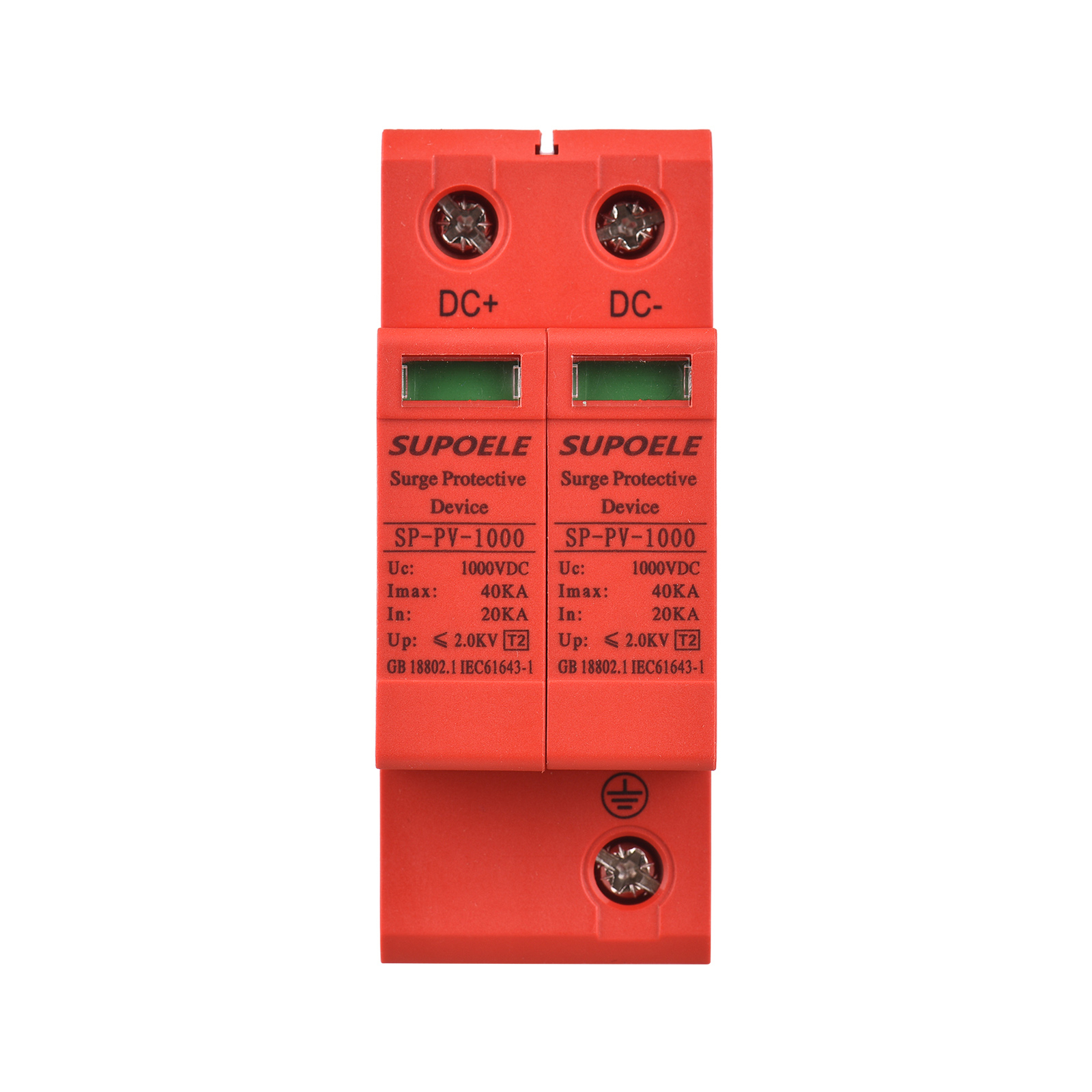 DC 1000V Surge Protective Device 2P 40KA Surge Arrester Current protector S3M6