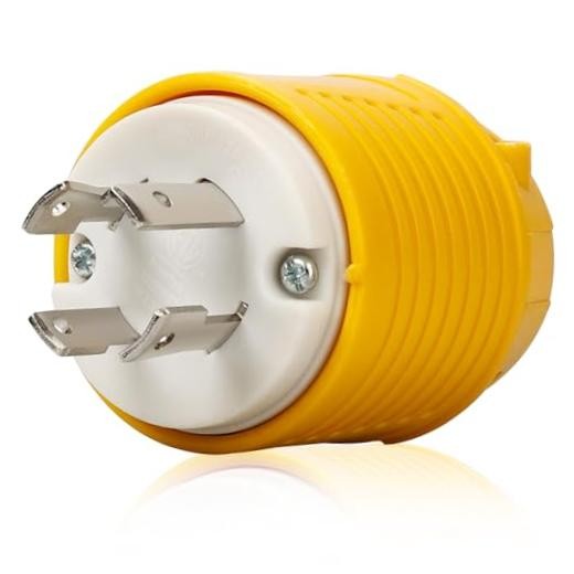 Locking Plug, Generator Twist Lock Male Plug, 30 Amp, 125/250 NEMA L14-30P