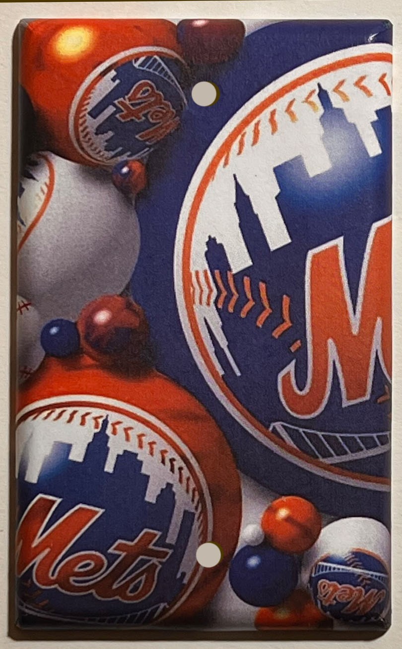 New York NY Mets Baseball Light Switch Power Outlet Wall Cover Plate Home decor
