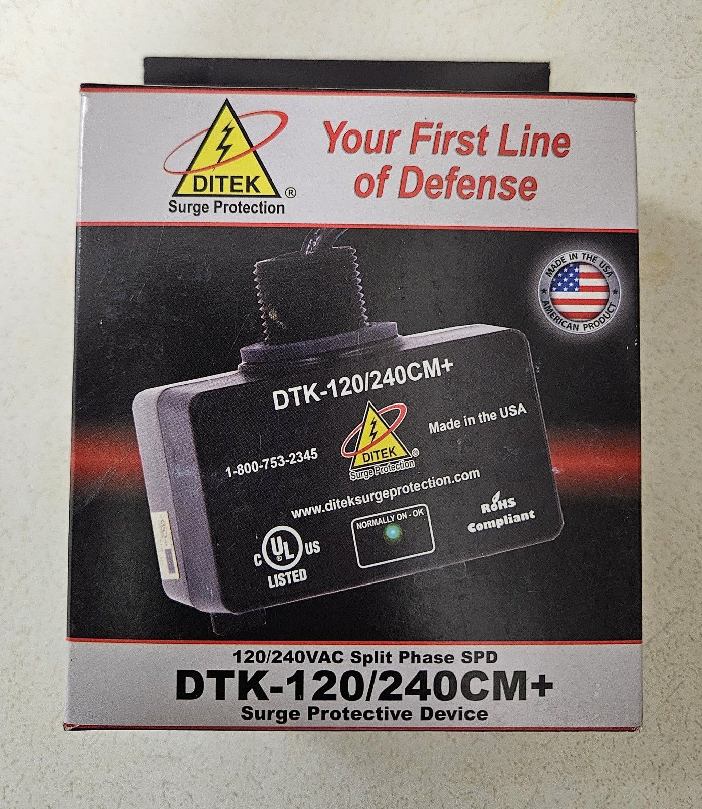 Ditek DTK-120/240CM+ Surge Protector Split Phase SPD Multi-Purpose NEW