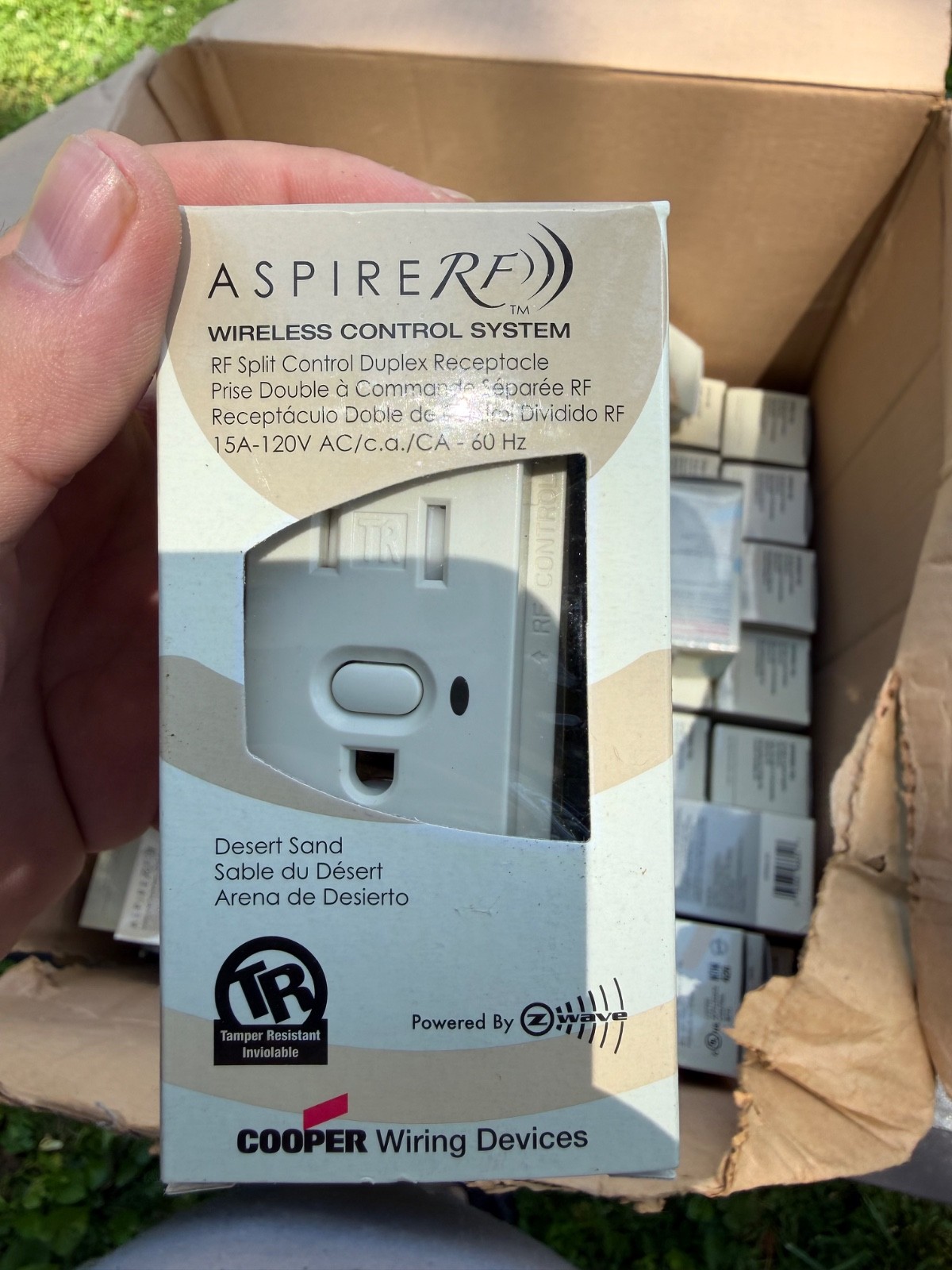 Cooper Wiring Devices Z-Wave Plus Wireless Duplex Receptacle, Alpine White