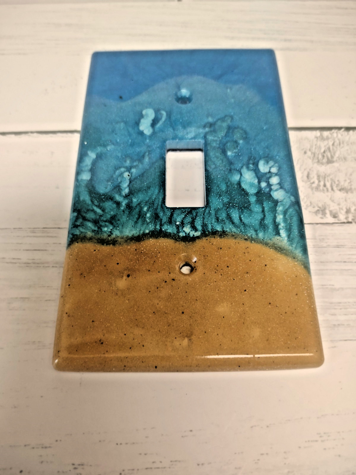 Custom Resin BEACH Light Switch Cover/Outlet Wall Plate Set of 3-CAN CUSTOM MAKE