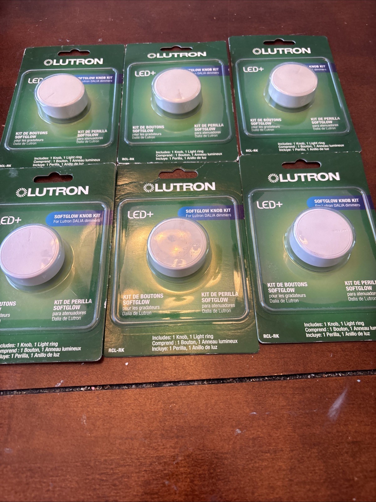 Lutron DALIA Light Almond Round SoftGlow Replacement Dimmer Knob Kit (6 Pack)