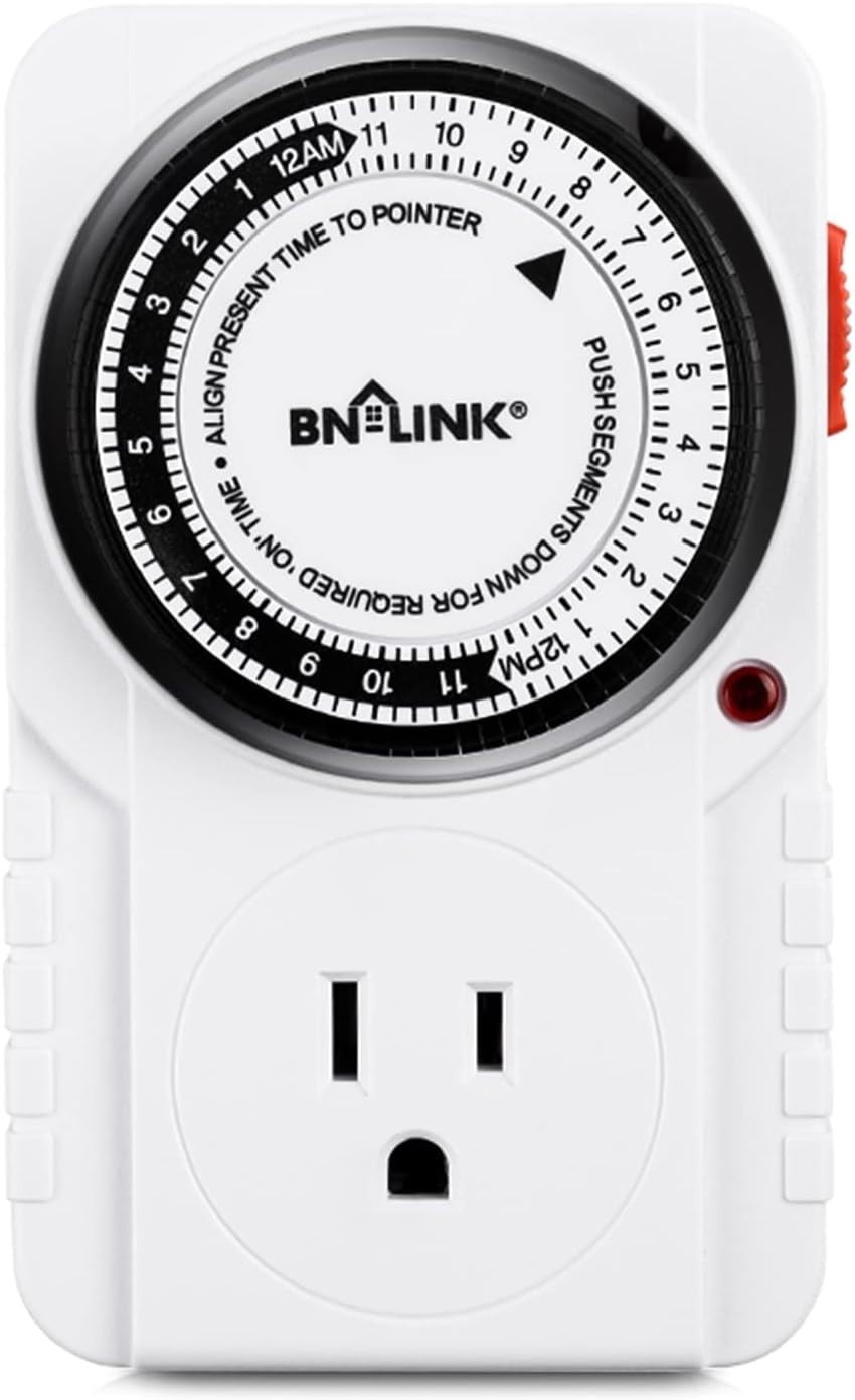 Compact 24-Hour Plug-in Timer – Versatile for Aquariums and Indoor Lighting