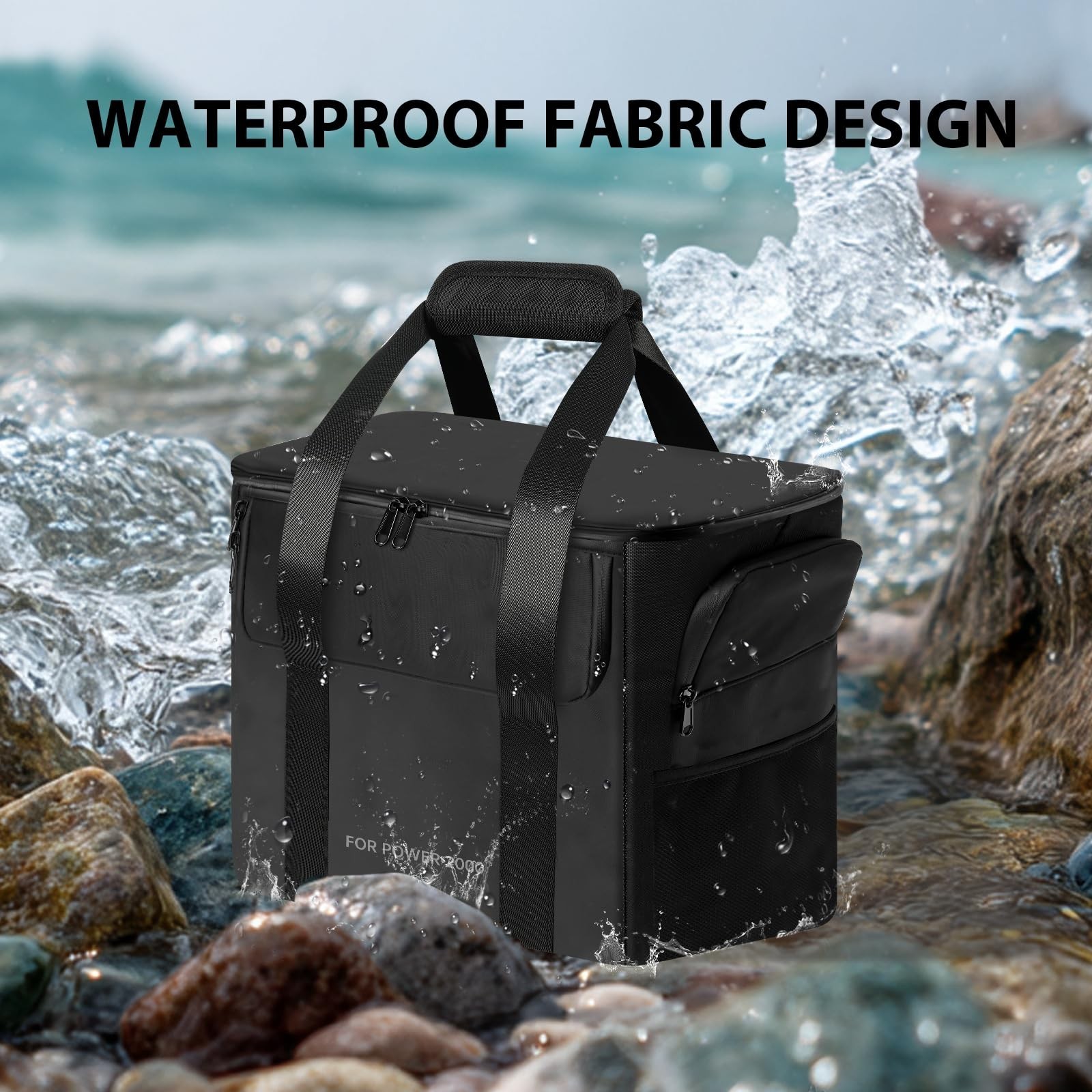 Portable Power Station Carrying Case – Waterproof, Scratch-Proof, Travel Bag wit