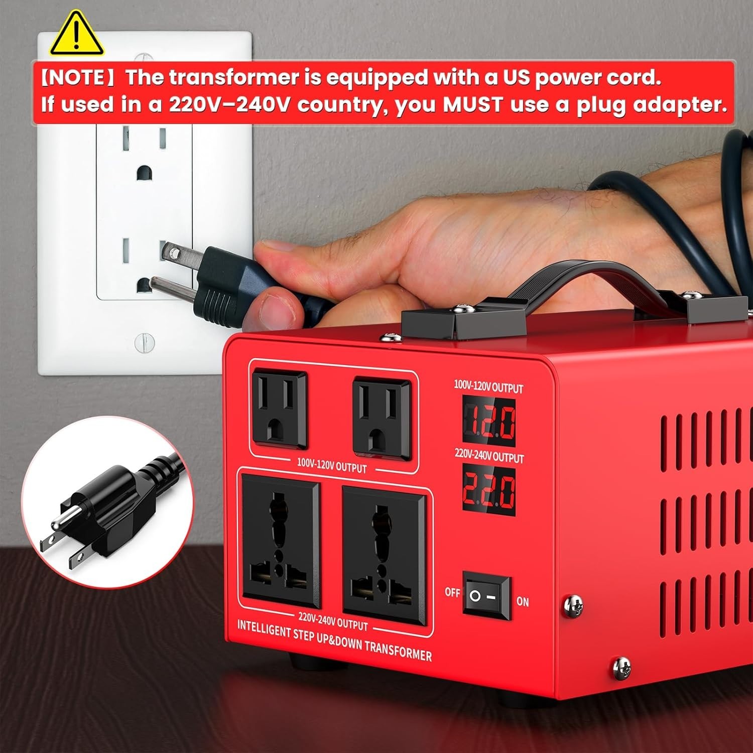 1500W Voltage Transformer Power Converter(110V to 220V, 220V to 110V) XX194