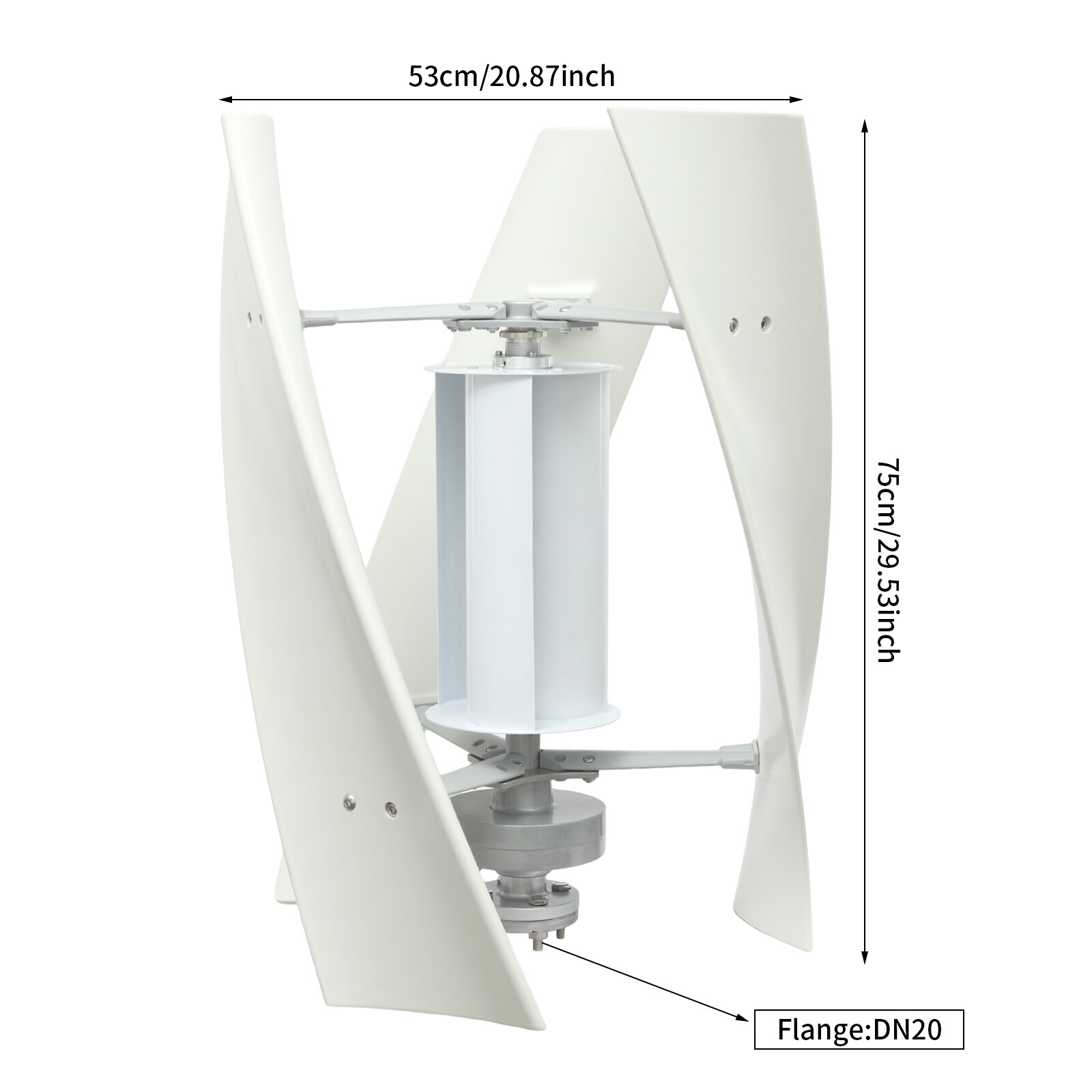 100W 4-Blade Vertical Wind Turbine Generator – 24V W/Controller Windmill Power