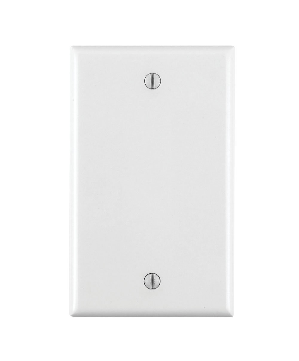 Leviton 1-Gang No Device Blank Wallplate, Standard Size, 1 Pack, White