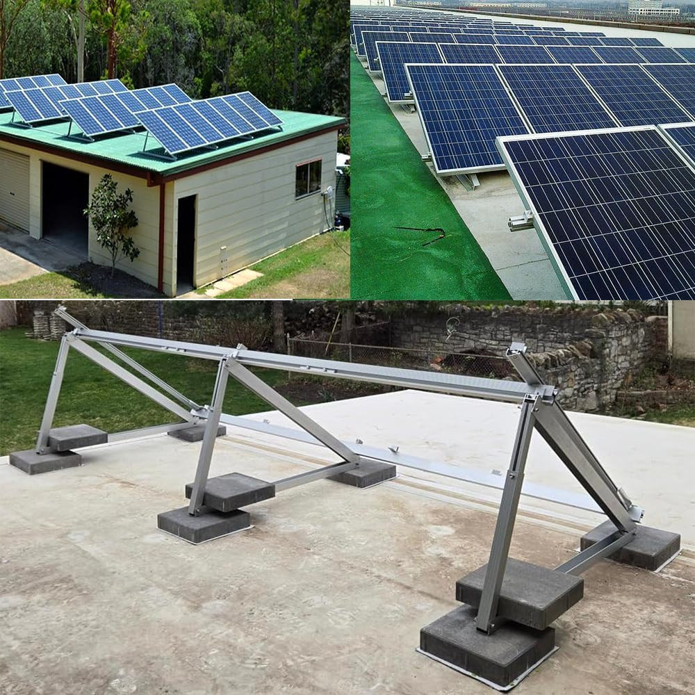 Solar Panel Mounting Brackets Kit System Adjustable 30º~45º Aluminum Alloy Tilt