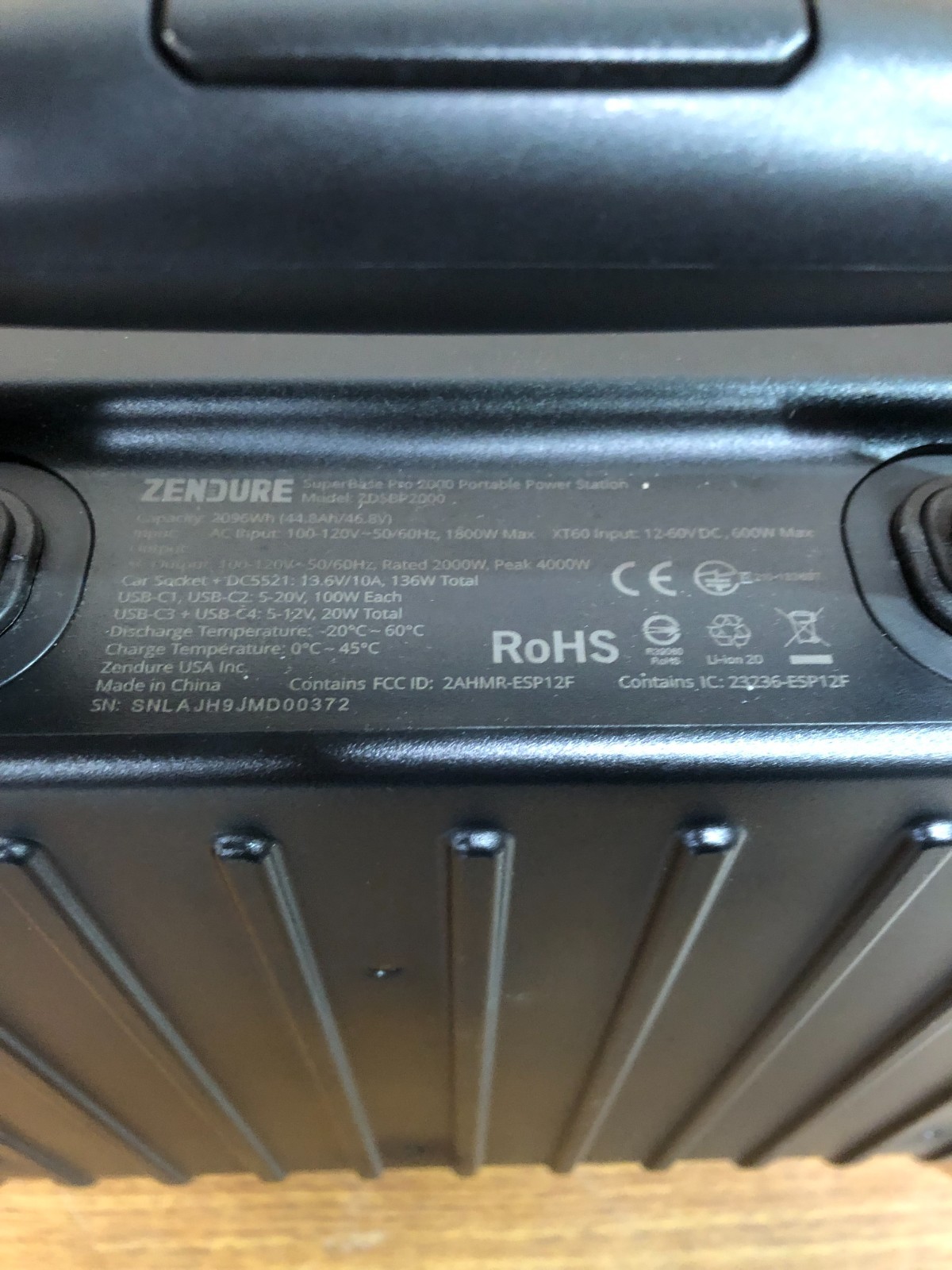 Zendure Superbase Pro 2000 Portable Power Station – PARTS