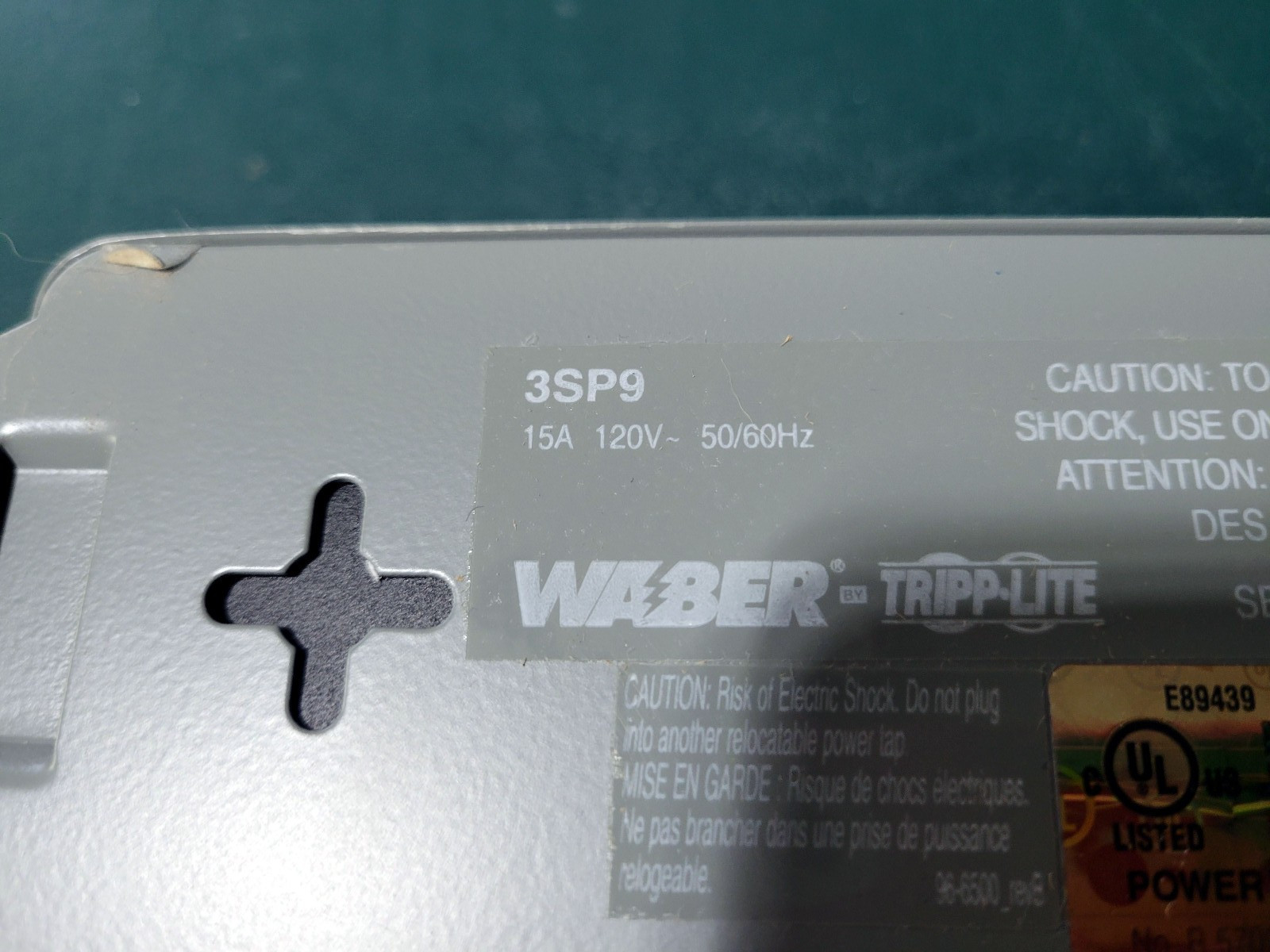 Tripp-Lite Waber 3SP9 3 Outlet Heavy Duty 15A Industrial Power Strip. 9′ Cord!