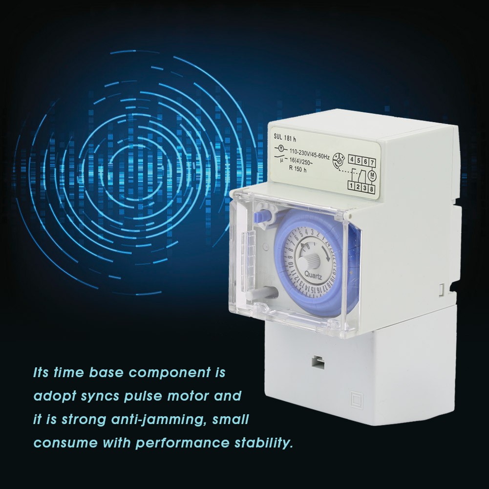 110-230v 181H 24H Analog Mechanical Timer Manual/Auto Controller Time Switch