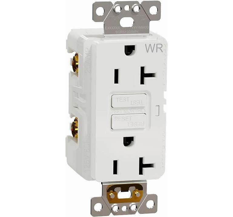 NEW Square D SQR51203WH 20-Amp 125-volt Tamper/Weather Resistant GFCI Outlet