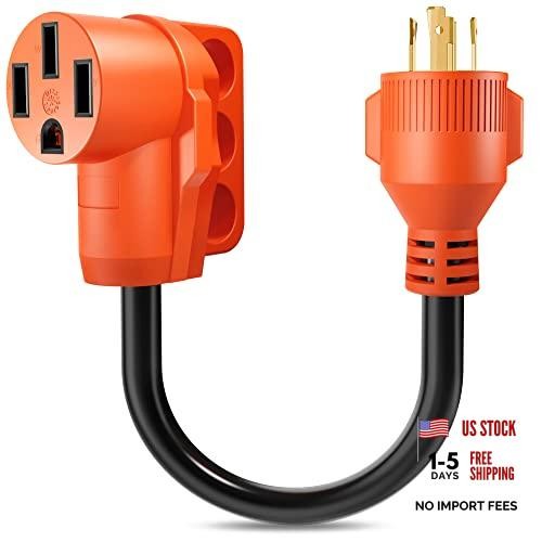 30 Amp to 50 Amp RV 18″-30M/50F(L14-30P/14-50R) Orange-Ergonomic Handle
