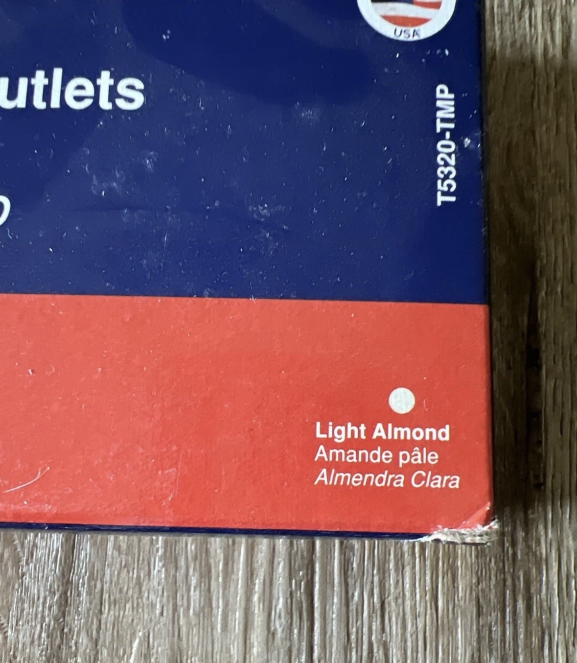 Leviton T5320-TMP 15A 125V Duplex Light Almond Outlet 4.20 Hx1.32 Wx0.76 D in.