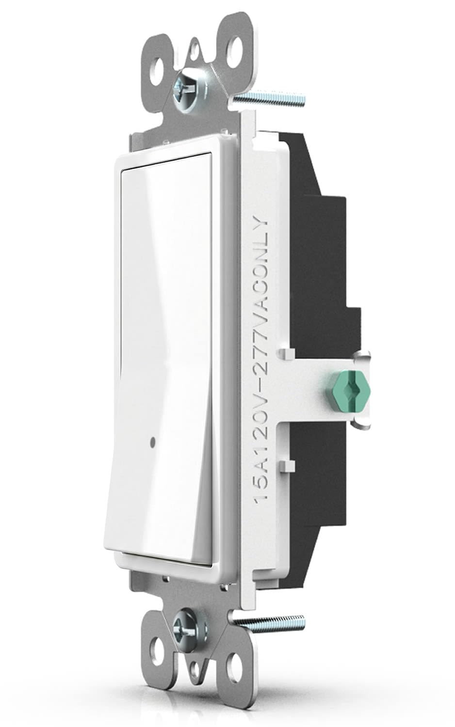 2Pack Illuminated Light Switch-Single Pole Wall Switch with Night Light, 15A 12