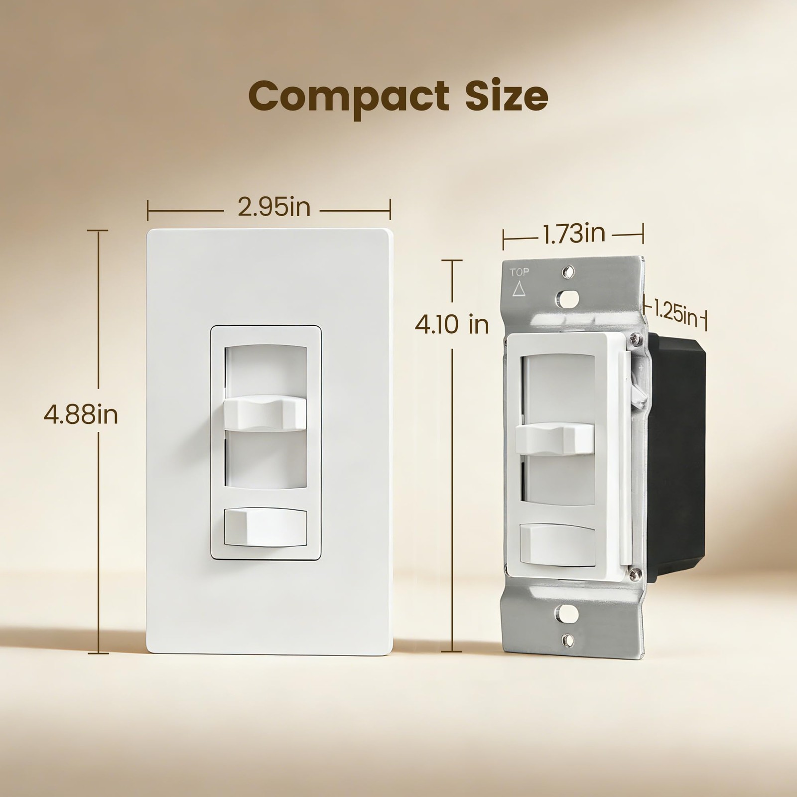 Dimmer Light Switch 6 Pack, ON/Off for LED, CFL Dimmable Bulbs, Incandescent