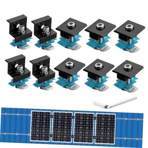 10 PCS Solar Panel Mounting Brackets for Unistrut, 1.18″(30mm)/1.38″(35mm)