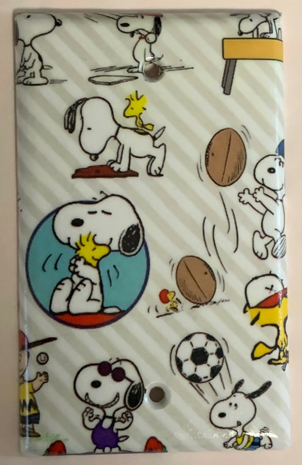 Peanuts Snoopy sport Toggle Rocker Light Switch Outlet wall Cover Plate decor