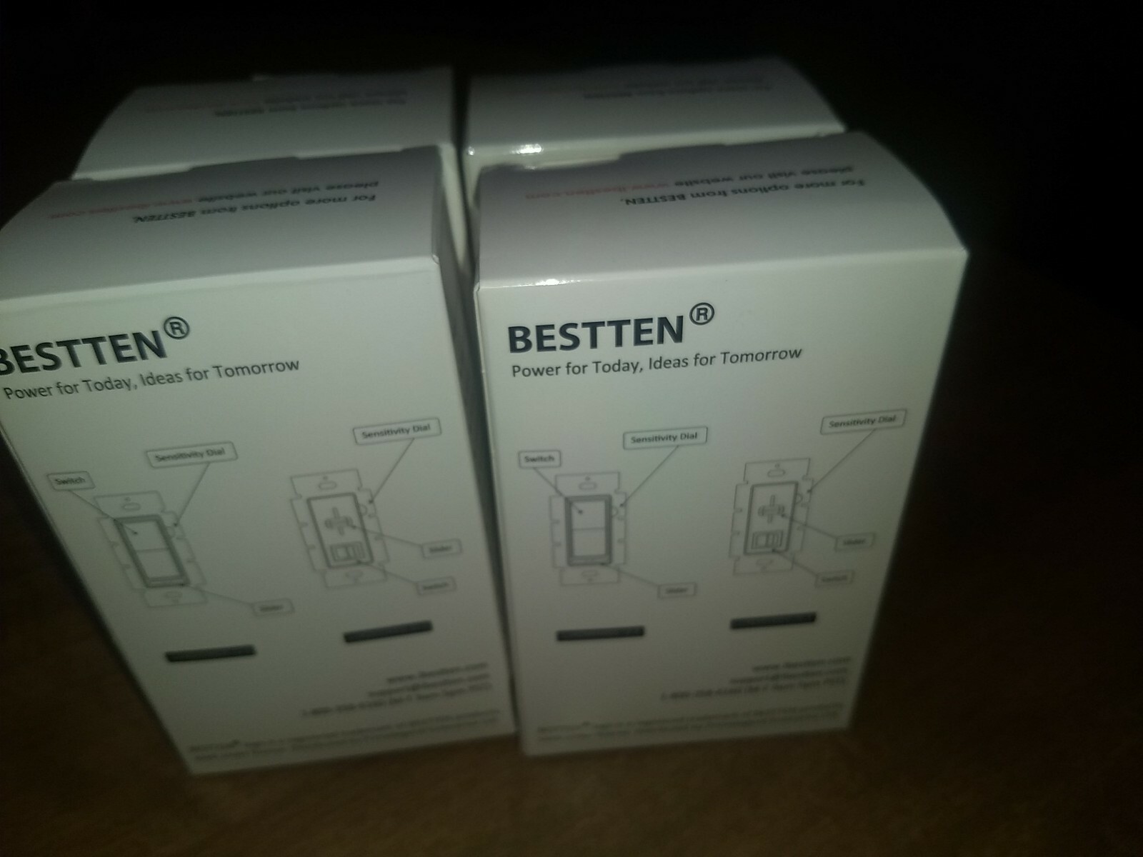 BESTTEN Dimmer Light Switch LOT OF 4 Single-Pole or 3-Way~120V~USP3-LS02