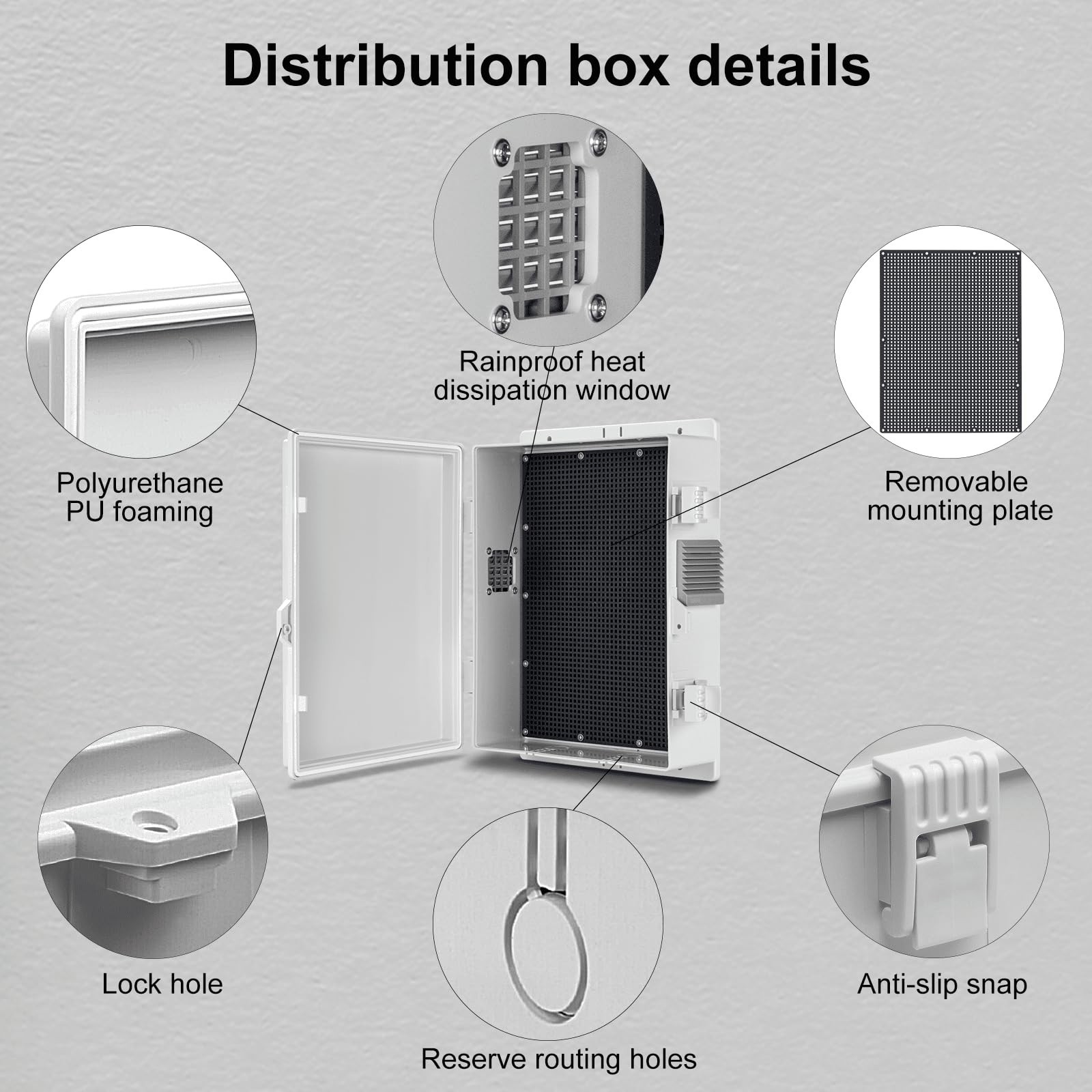 Namunanee Outdoor Electrical Junction Box, ABS Water Resistant Enclosure with…