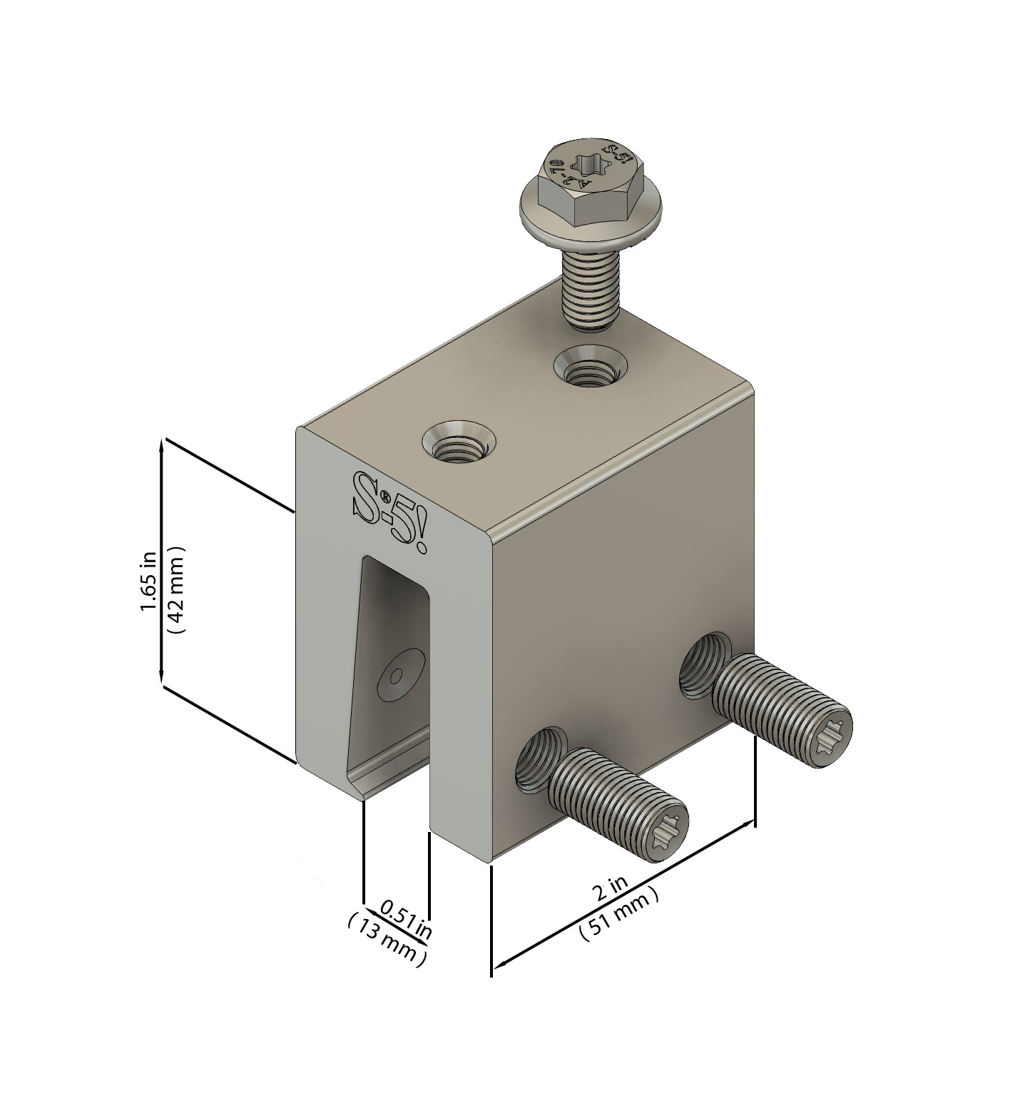 S-5! S-5-N 1.5 Metal Roof Clamp for Narrow Nail Strip Profiles