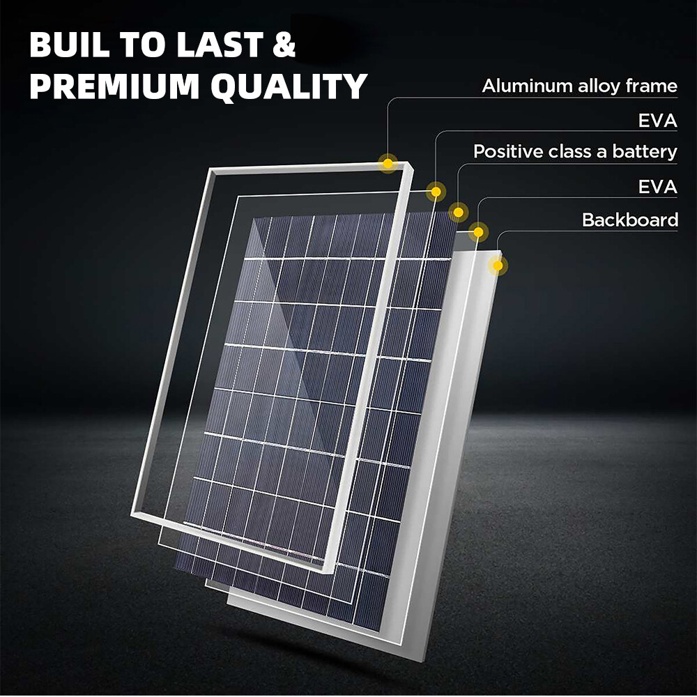 100A Solar Panel Kit 30W 12V Battery Charger Monocrystalline Controller RV Boat