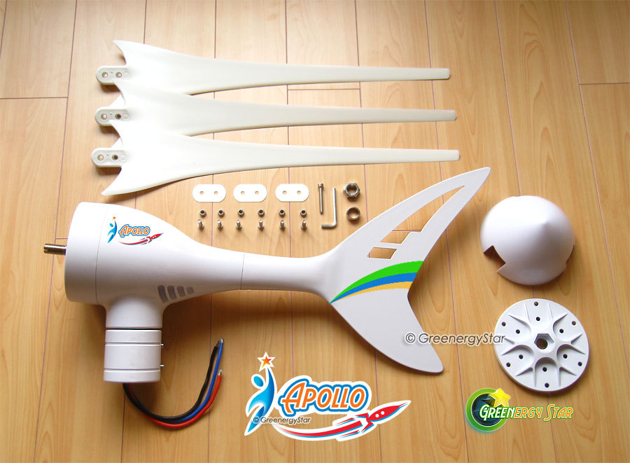 Apollo 550 W Watt 24 V DC (3Blades) Wind Turbine Generator Land/Marine Use