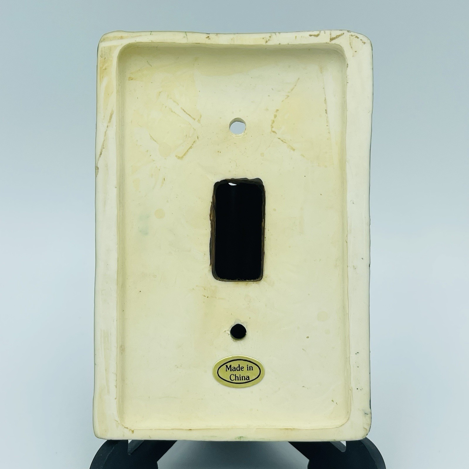 Switch Cover Hummingbird & Floral Light Green Resin 3D Single Toggle