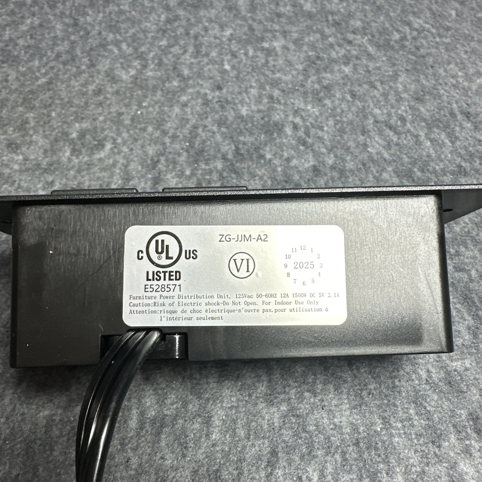 Recessed Power Strip Flush Mounted Drawer Outlet with USB-C USB-A Ports