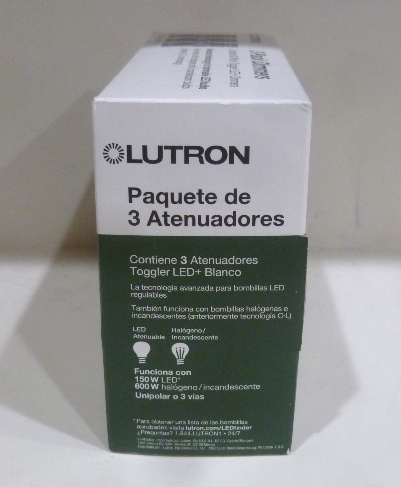 Lutron LED+ Dimmer Switch for Dimmable LED Bulbs TGCL-153P-WH-3 (3pk)