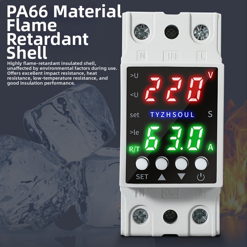 Smart Voltage Protector Device with Dual Display for Over Under Current Safety