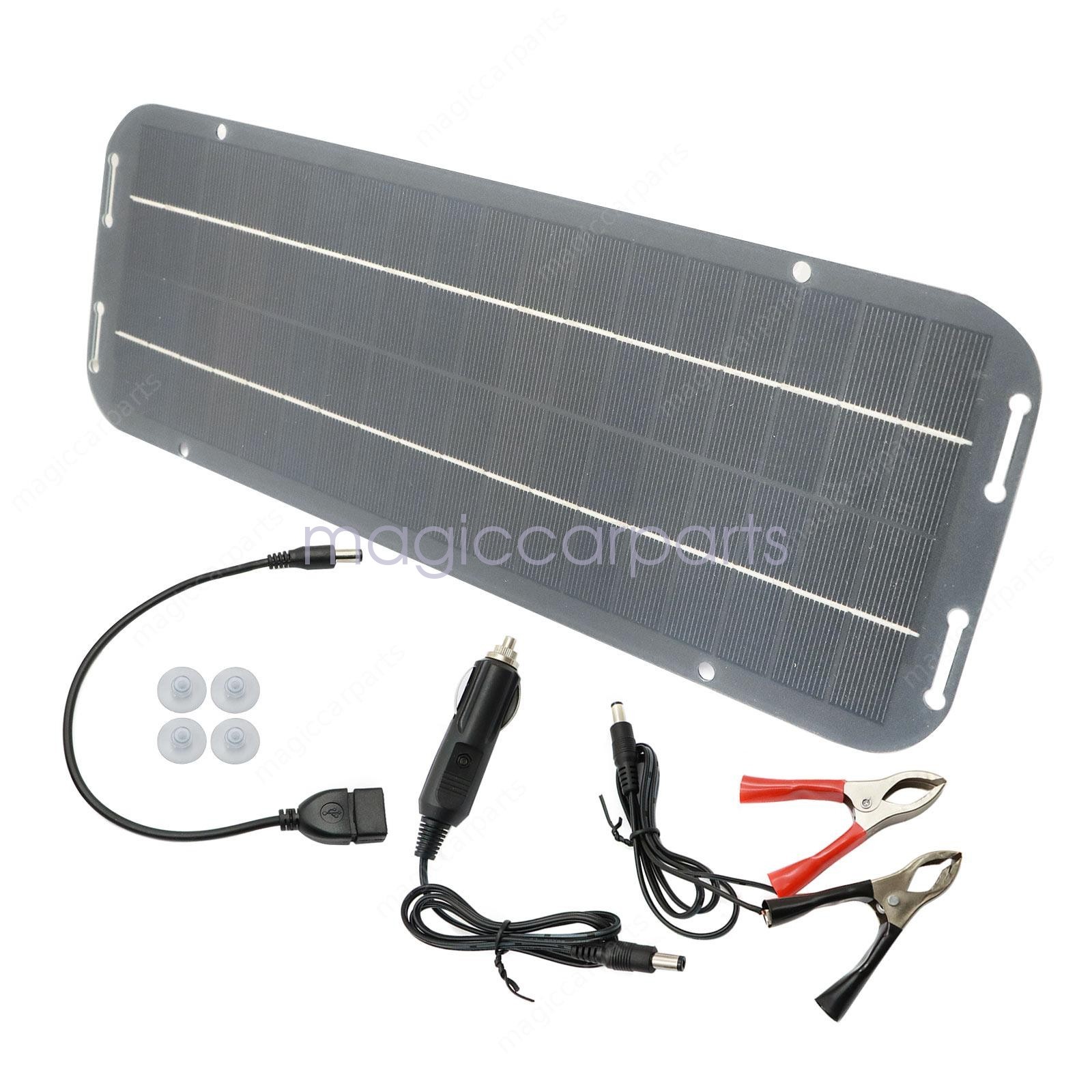 30W Solar Panel 12V Trickle Charger Battery Charger Kit Maintainer Car Boat RV