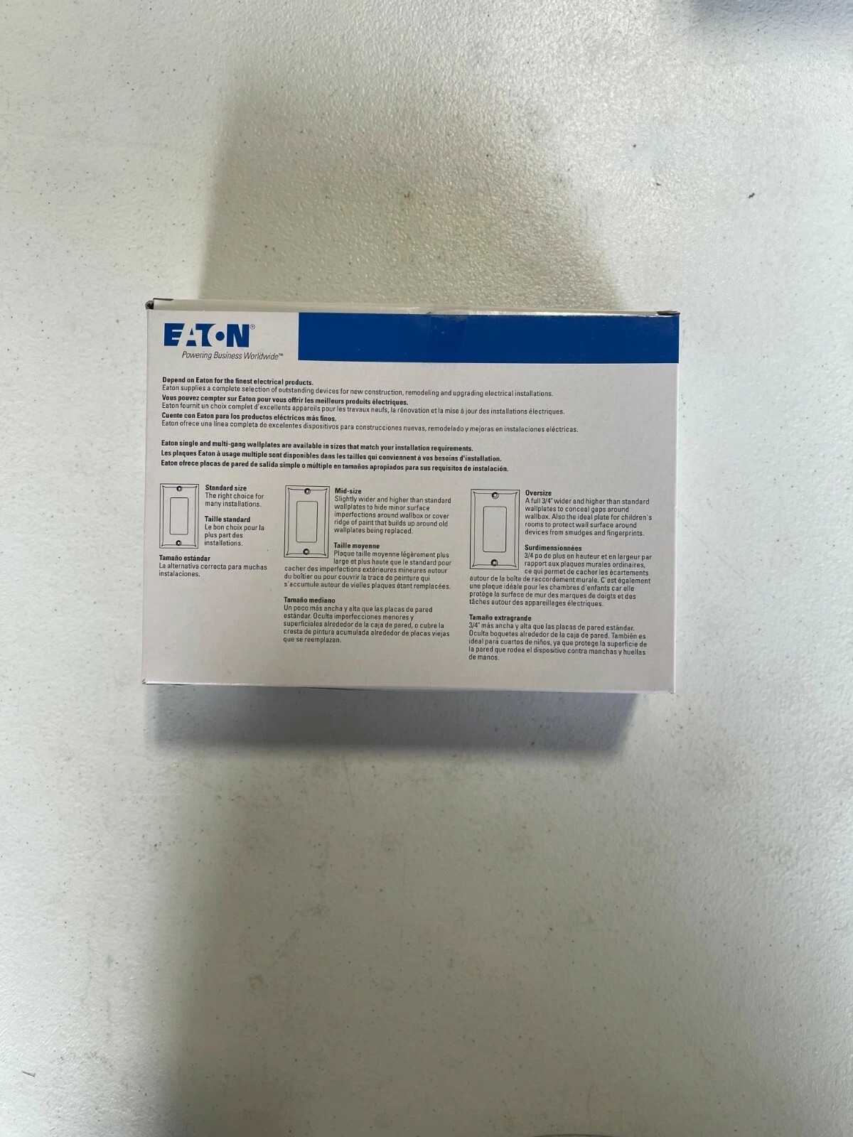 Lot 50 EatonPJ26W White Mid-Size Single Gang Decorator Wallplate CoverSHIPS FREE