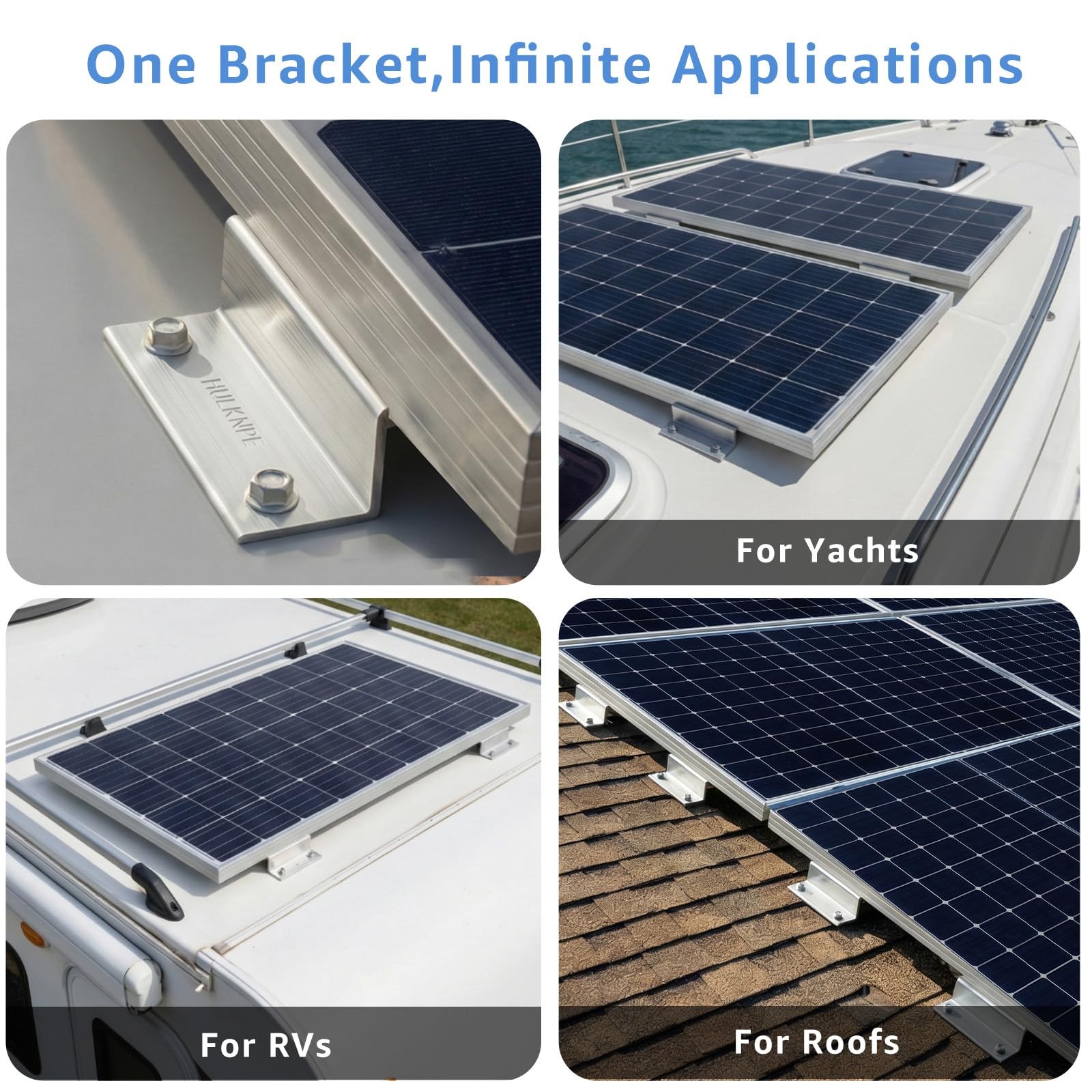 HULKNPE Z Brackets Solar Panel Mounting Kit (16 Pack) – Heavy Duty Corrosion-…