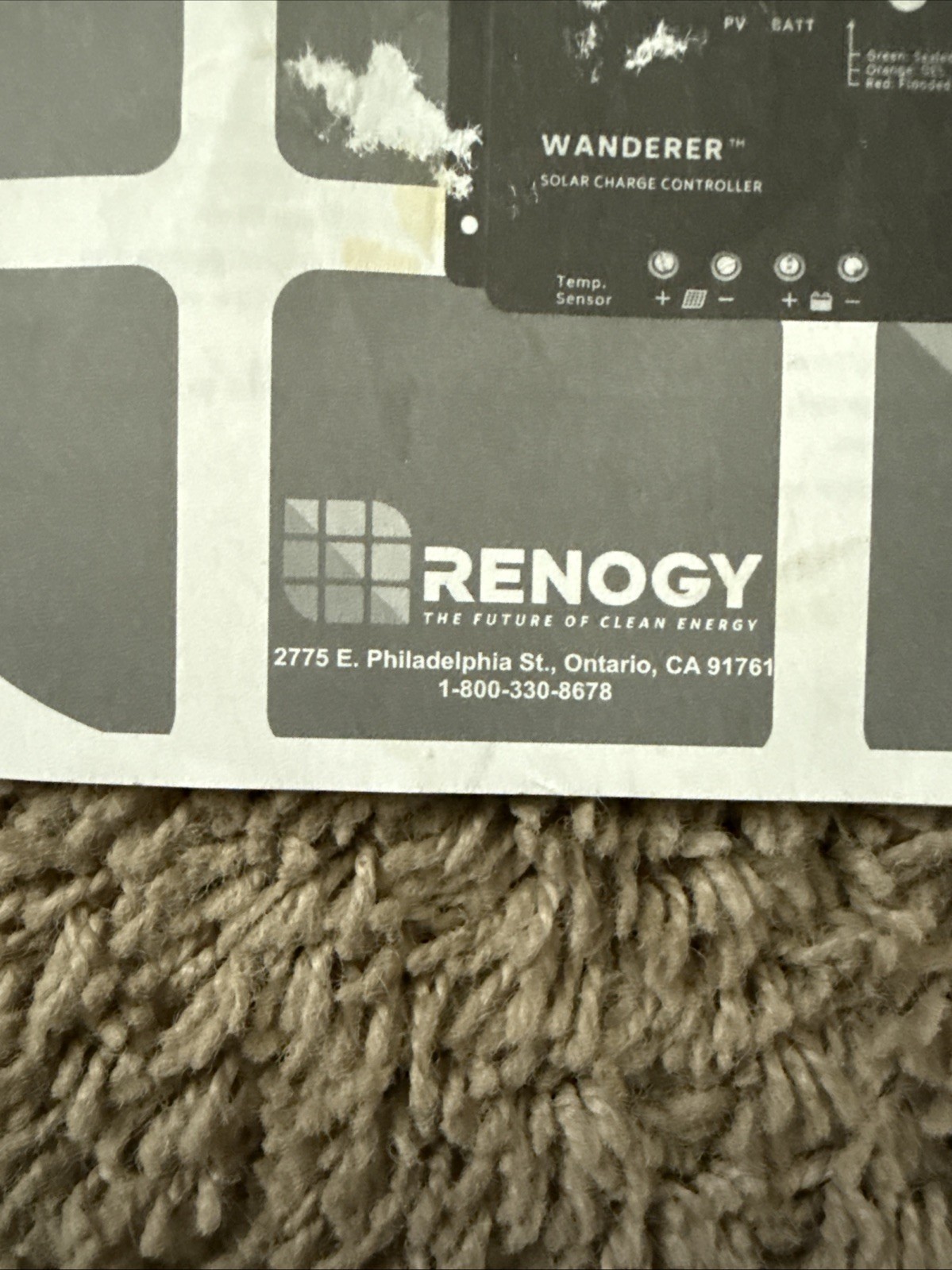 Renogy Wanderer 30A Solar Charge Controller 12V PWM CTRL-WND30-LI With Manual