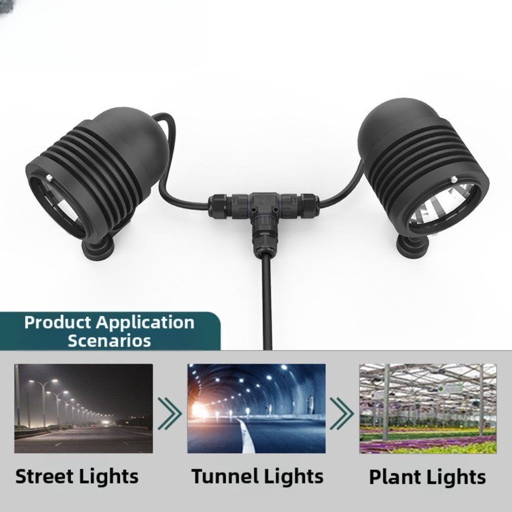 3-Core Waterproof Screw Connector P20T Type for Solar Panels Outdoor Lighting