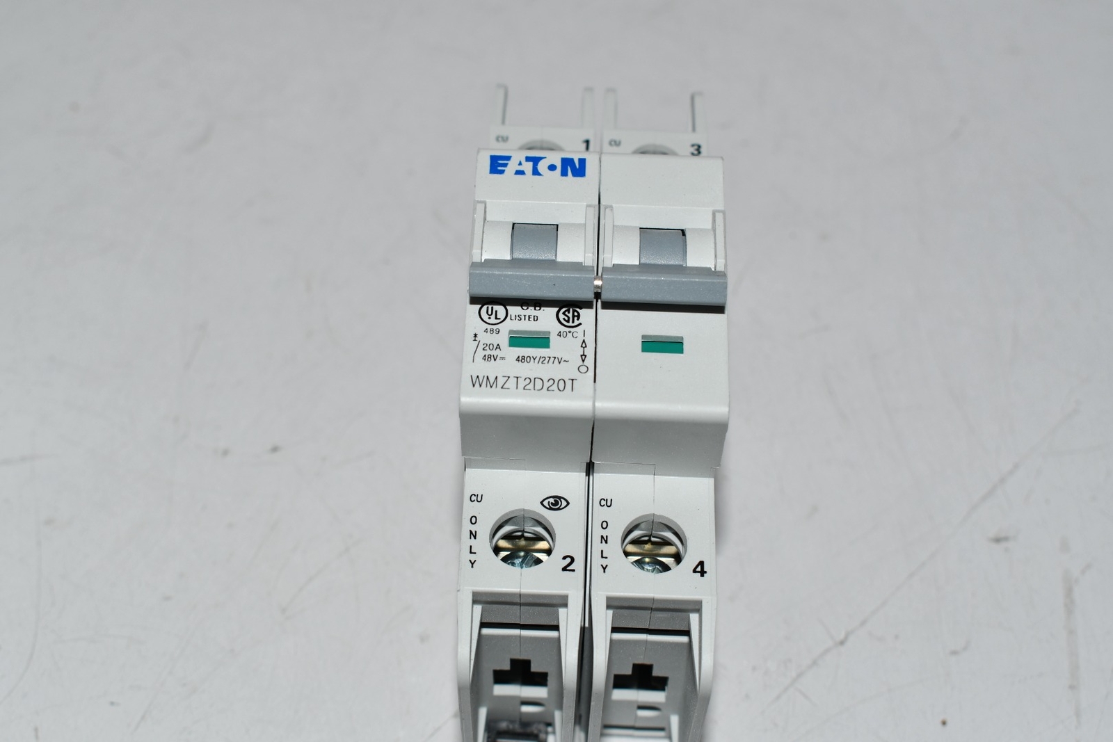 NEW Eaton Cutler Hammer WMZT2D20 CIRCUIT BREAKER, TYPE WMZT,10KA,2 POLE,20A,D CU