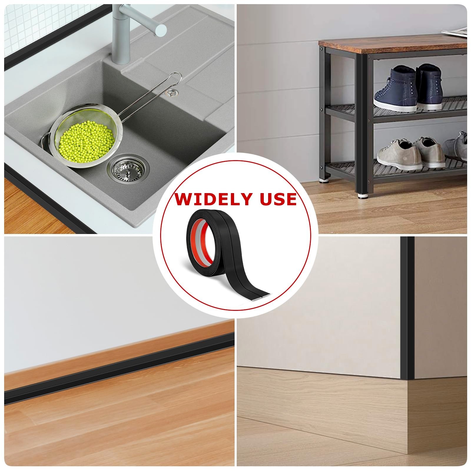 Flexible Wall Corner Protector Trim – Peel & Stick Edge Guards, Self-Adhesive Mo