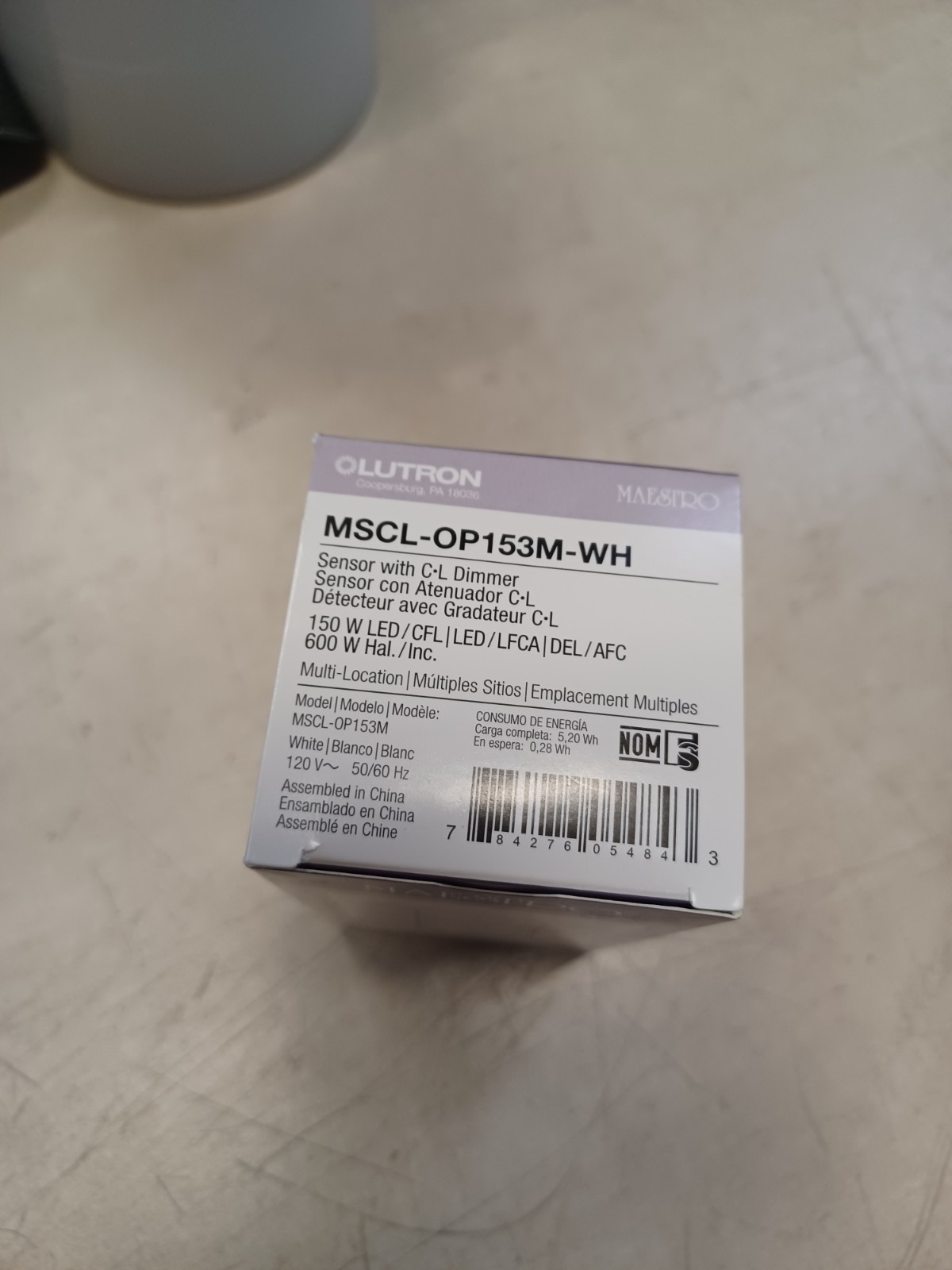 Lutron Maestro MSCL-OP153M-WH Dimmer Occupancy Sensor Switch White CFL/LED C6