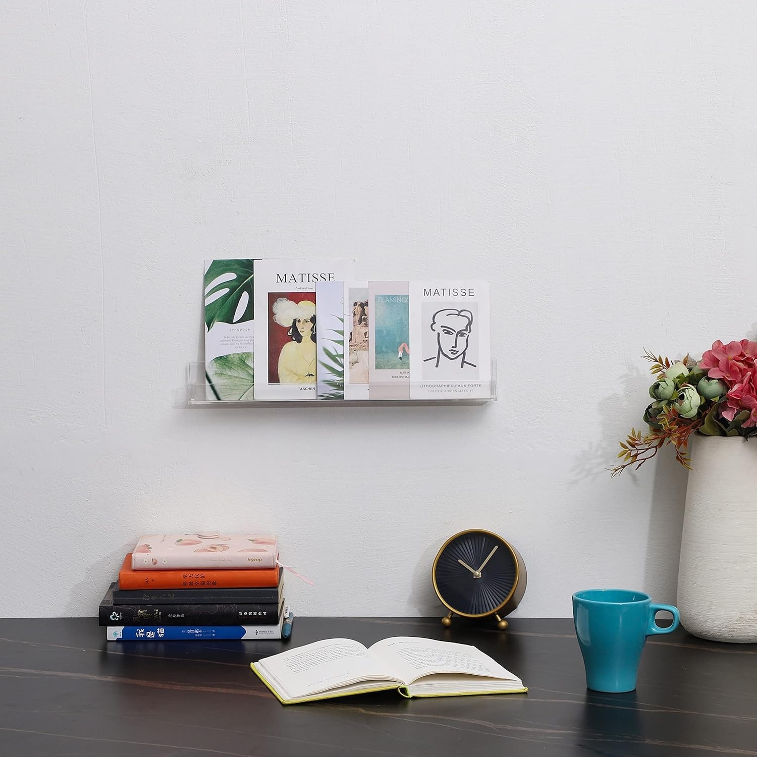 Paquete de 4 estantes acrílicos para almacenamiento en la pared, estanterías