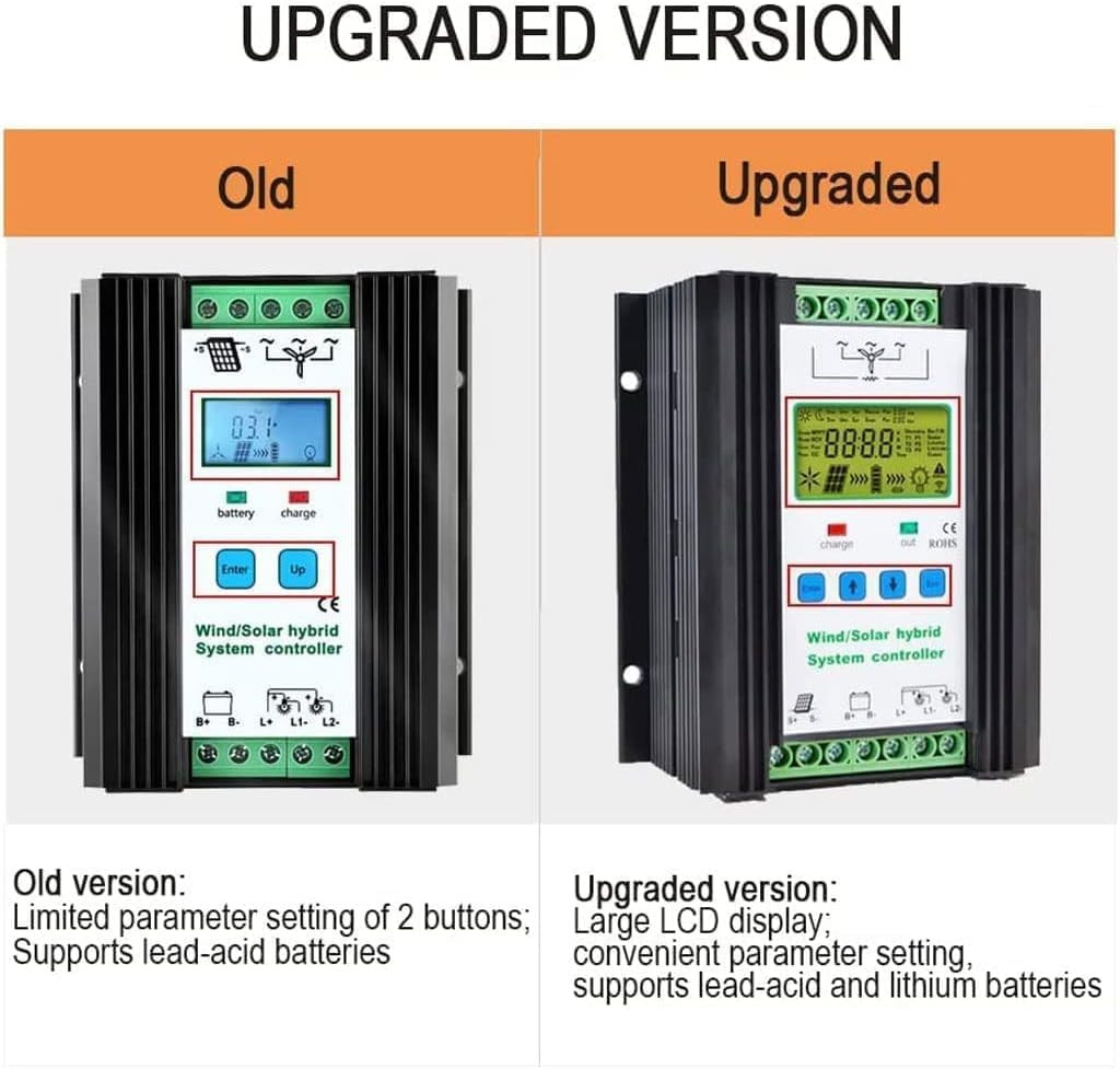 Wind Solar Hybrid Charge Controller with LCD Display 3000W,24V/48V Automatic Win